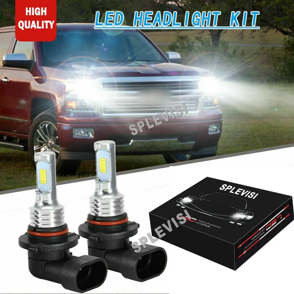 Para For Chevy Suburban 2015-2020 Faros LED Alto-Bajo+Kit De Luz