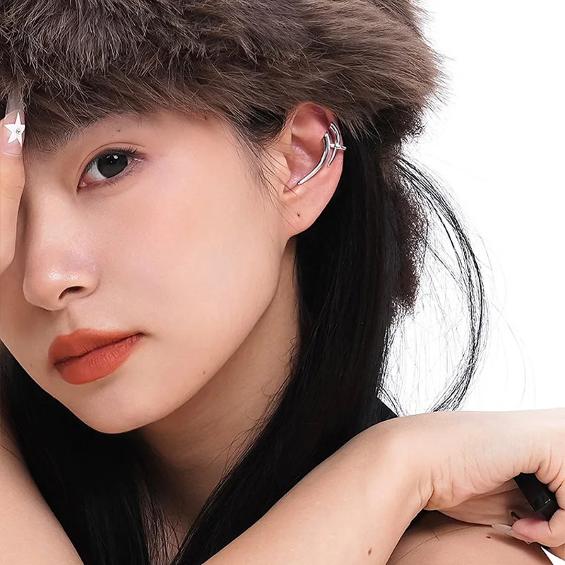 New Geometric Ear Clip Cyberpunk Style Men's And Women's Jewelry Party Gift