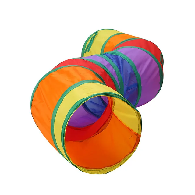 340g Rainbow Cat Toy Tunnel Playground Cats Scratching Running Interactive Teaser Toy Kittens Adult Cats 3