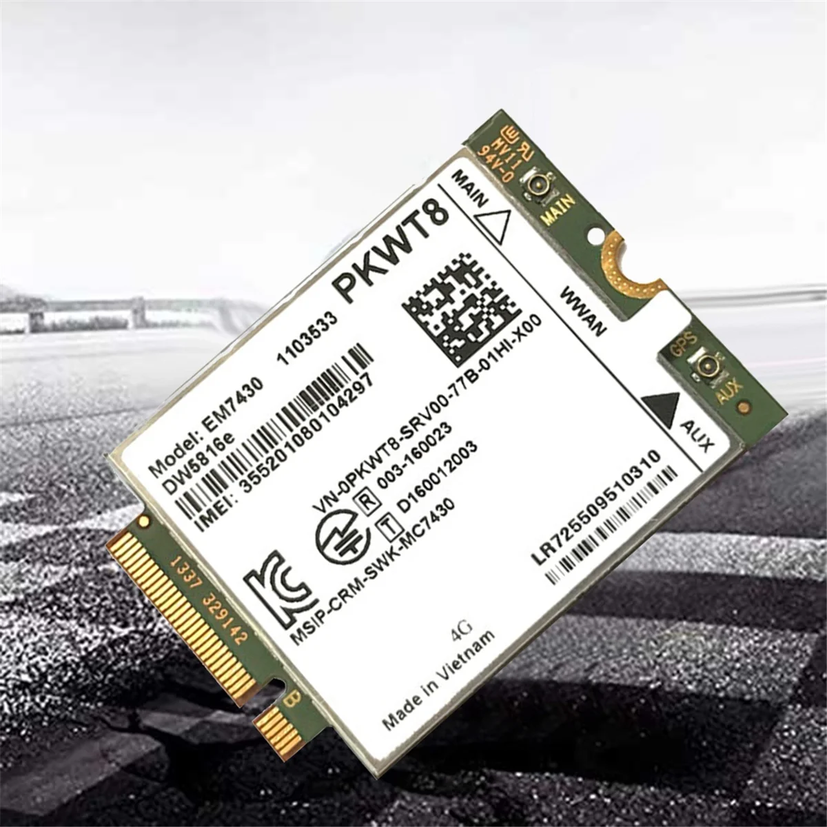 EM7430 DW5816E 4G LTE Module+2XAntenna GOBI6000 for Dell Latitude 7280 7285 7290 7389 7390 7480 7490 E7470 Cat6 DW5811E