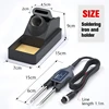 T12 Soldering Station STM 32 Chip Version 2.1 OLED Digital Adjust Temp 5pin Soldering Iron Handle Or Tweezers Handle AUTO Sleep 6