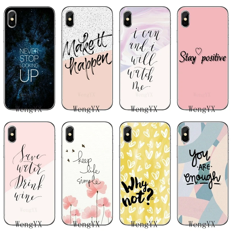 English word phrase inspiration silicone phone case For iPhone 13 12 11 Pro Mini XS Max XR X 8 7 Plus 6 6S 5 5S SE 2020 |