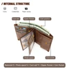 WESTAL New Hand-Made Cowhide Wallet Men's Leather Anti-Theft Cash Clip Advanced Sense Large Capacity Wallet 5