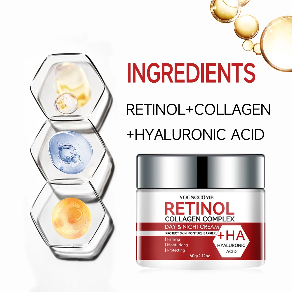 Retinol Collagen Cream Face Facial Anti Wrinkle Serum Remove Dark Spots Collagen Serum Anti Aging Essence Whitening Face Serum 2