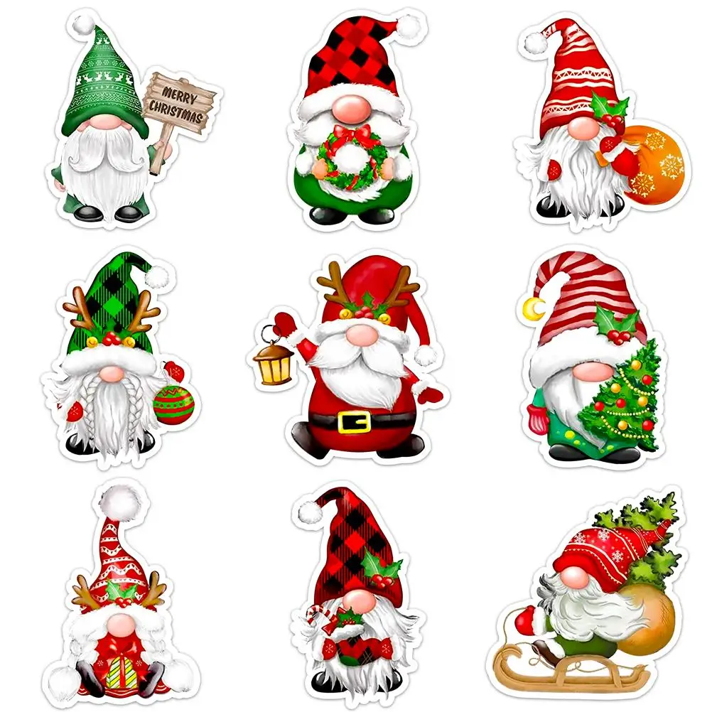 5pcs/lot Merry Christmas Gnome Santa Claus Acrylic Flatback Planar ...
