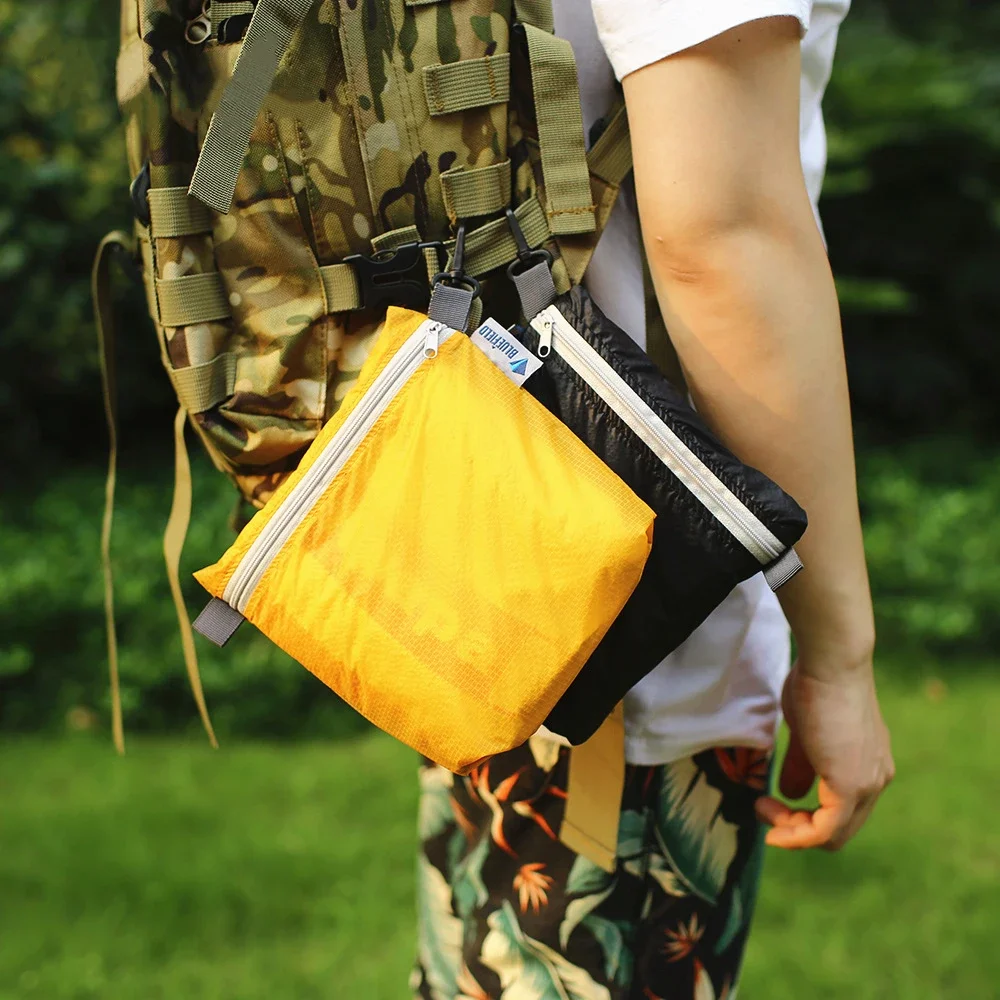 

New Swimming Hiking Storage Bag 4 Colors Waterproof Zipper Ultralight Camping Pocket Bag Outdoor Pouch with Pouch for Hook Bag