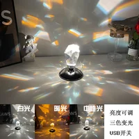 New Ins 16 Colors Shadow Romantic Diamond Crystal Light Lamp LED Atmosphere Projection Light USB Control Table Bar Bedside Decor 6