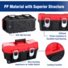 WORKPRO 16" Plastic Tool Box with Tray Waterproof Double Layer Tool Box Storage Multifunction Organizers Case with Handle 4
