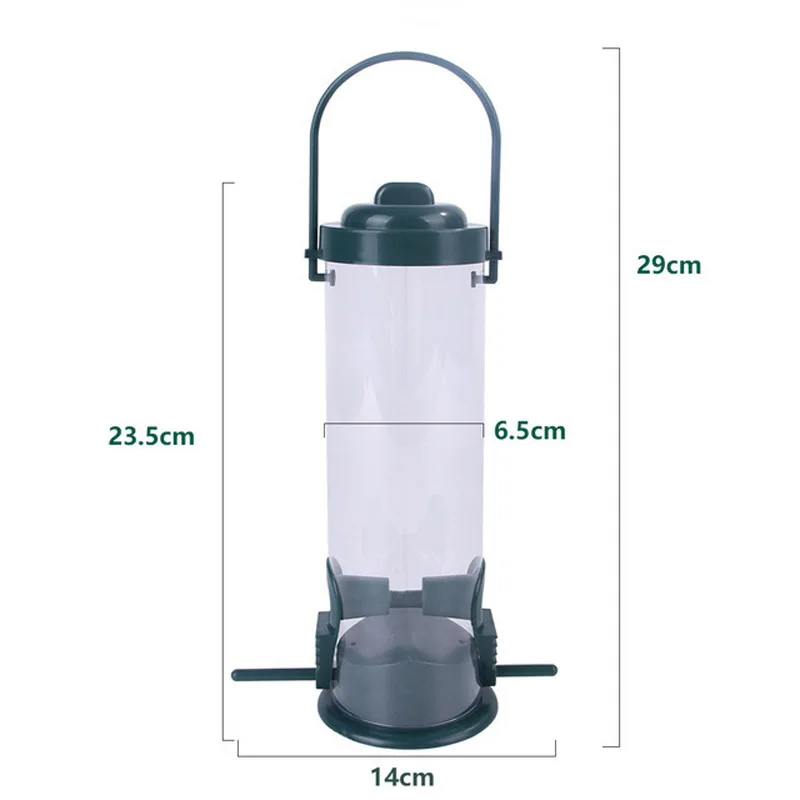 Outdoor Hanging Automatic Bird Feeder with Multiple Feeding Holes