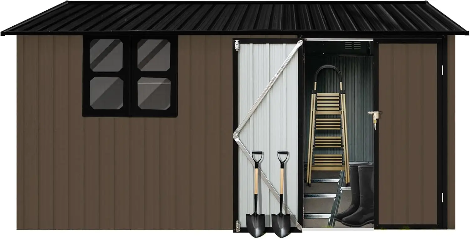 Description Picture 4 of itemStorage Shed, 10'x8' Metal Outdoor Storage Sheds & Outdoor Storage Clearance 8x10 for Backyard and Patio, Metal Shed for Tool