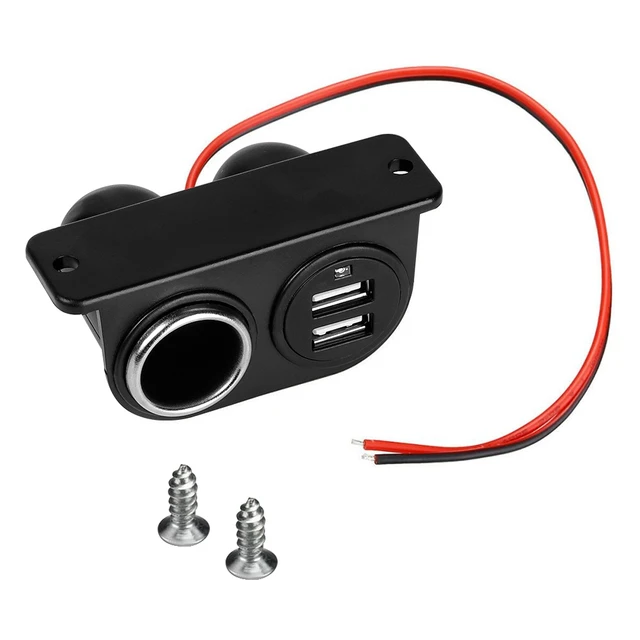 Waterproof 12V/24V Dual USB Car Charger Socket Adapter 3.1A