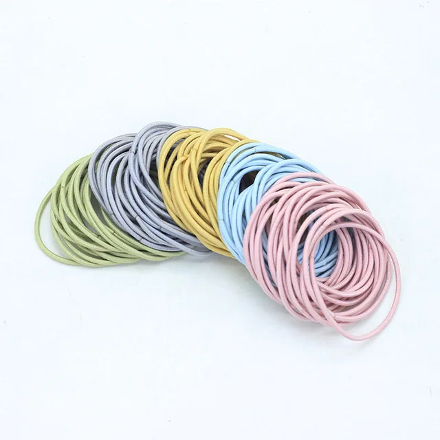 50pcs/100pcs/bag Hair Accessories Women Rubber Bands Scrunchies Elastic Hair Bands Girls Headband Decorations Ties Gum for Hair Color-50pcs