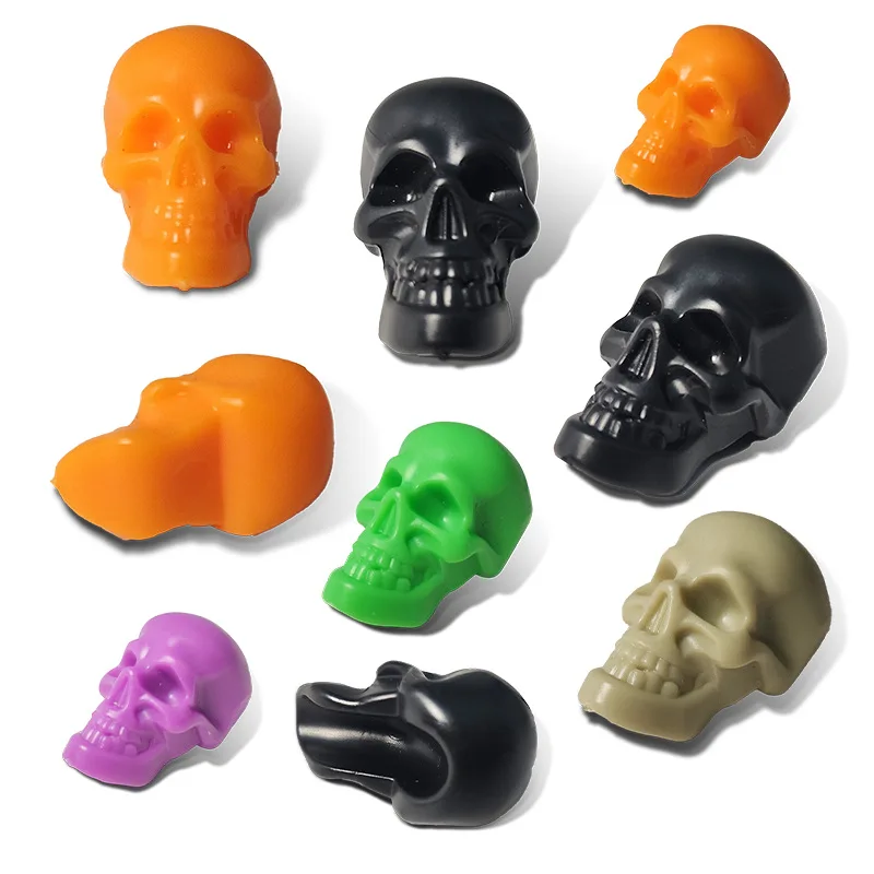 

20Pcs Halloween Simulation Skeleton Head Toy Model Creative Party Decoration Props 2cm Mini Plastic Skulls Head Toy Model