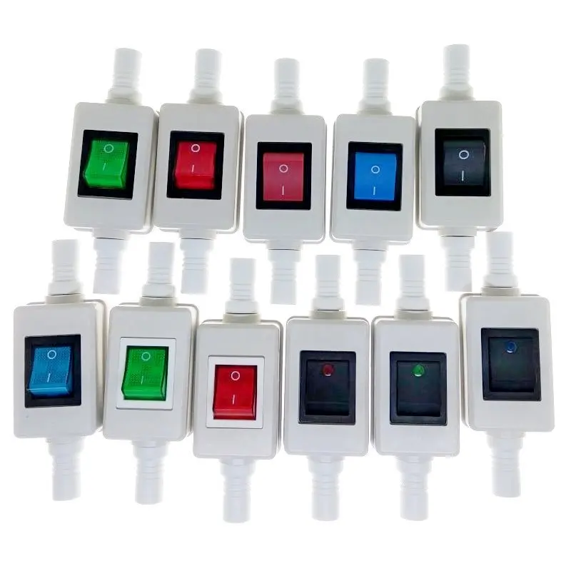 16a Heavy Duty Inline Cable Rocker On/off Switch Max Ac100250v Led