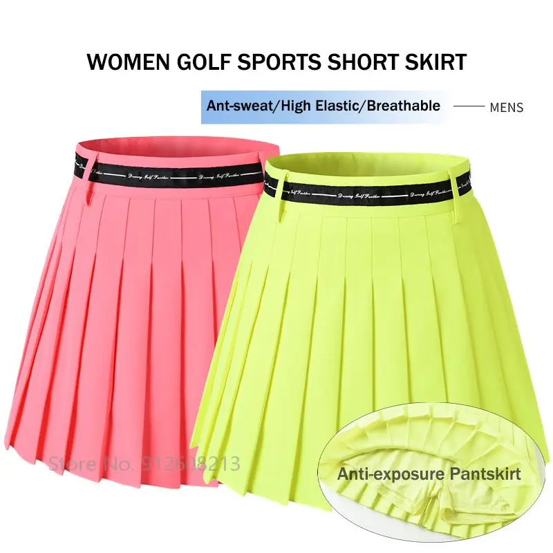 Golf Skirt Ladies Pleated High Waist Quick Drying Tennis Culottes Slim Skort women skirts