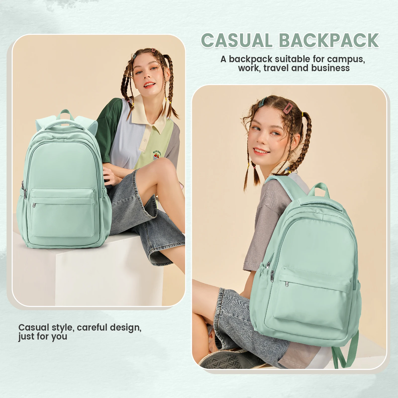 New 2025 Backpack for Girl Boy Laptop Bag Travel Backpack,School Bags For Teens College Female Rucksack School Supplies Bookbag