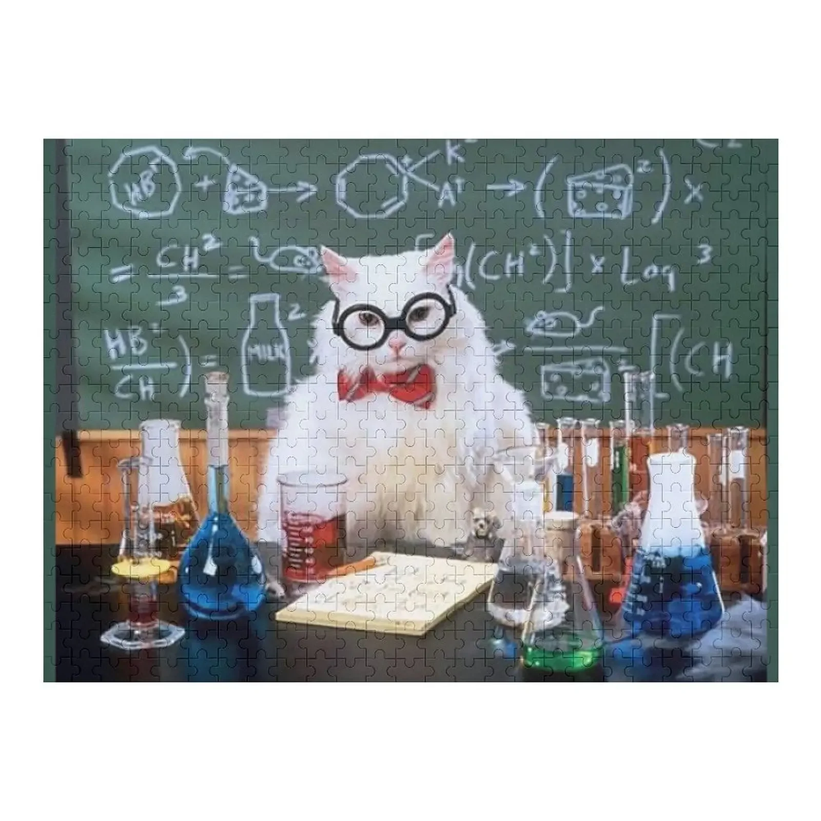 

Chemistry Cat Jigsaw Puzzle Personalized Gift Ideas Custom Photo With Photo Puzzle