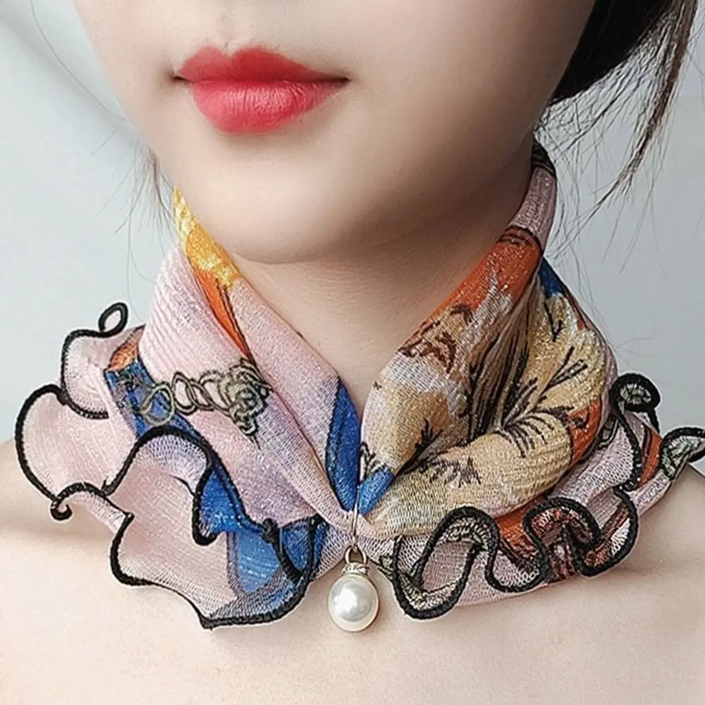 

Neckerchief Leopard print Printing Wraps Stripe Sunscreen Scarf Korean Style Scarves Printed Scarf Summer Bib Female Shawl