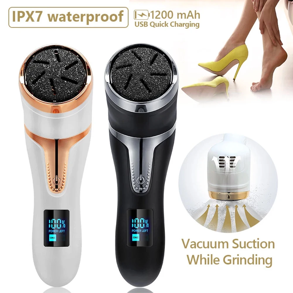 

Rechargeable Electric Foot File Electric Pedicure Sander IPX7 Waterproof 2 Speeds Foot Callus Remover Feet Dead Skin Calluses