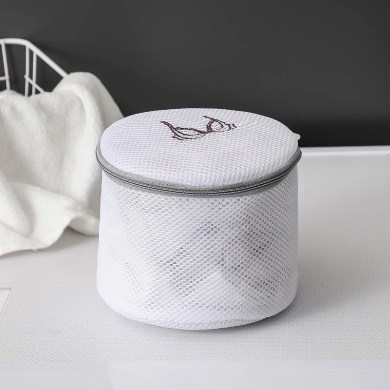Washing Laundry Bag Cute Embroidery Fine Mesh Polyester Foldable for Machines Clothes Organizer Laundry Bag
