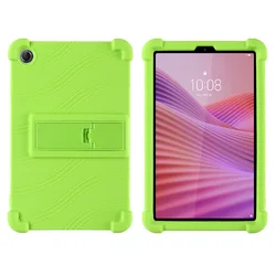 Children's Shockproof Silicone Stand Protective Tablet Cover - 8.7 Inch - Lenovo Tab One 2025 (Green)