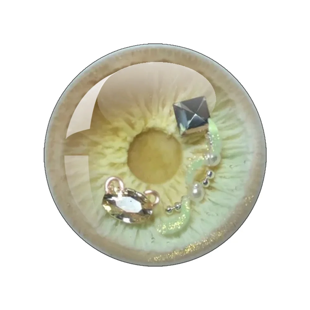 thumbnail image 1 of Ojos de cristal para muñecas, redondos, de 10 a 40 mm, con forma de cúpula, de dragón, para gato, accesorio de juguete para pupila, para muñecas Blyth, 1 of 5