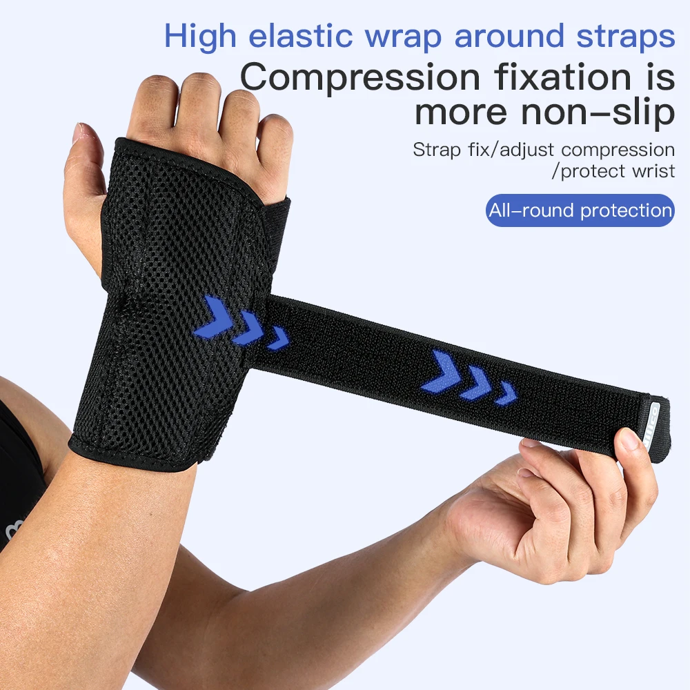 2 Piece Wrist Splint Carpal Tunnel Protector Wrist Support Hand Brace Palm Wrap Wrist Injury Fracture Fixed Orthopedic Wristband