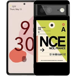 World Country Label Air Tickets Shockproof Silicone Cell Phone Case - Pixel 9 (A1)