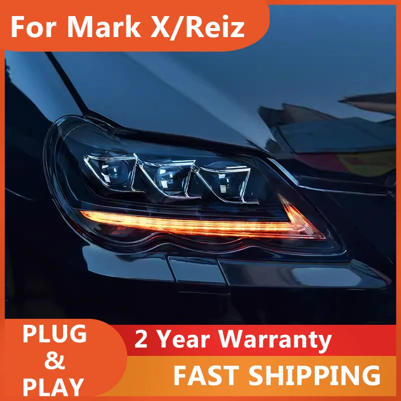 

Автомобильные аксессуары для Toyota Reiz передние фары 2005-2009 Mark X передние фары DRL сигнал поворота фары дальнего света
