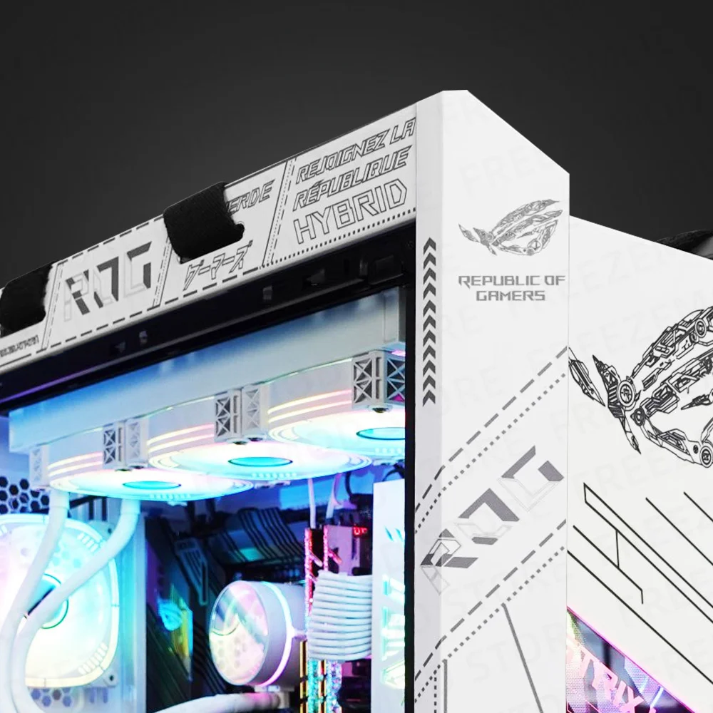 Rog Strix Helios Case Sticker Asus Gx601 Chassis Adesivos Personalizados para Jogadores Faça Você Mesmo Decoração Computer Paper Cover Atx pc Strix - Imagem 2
