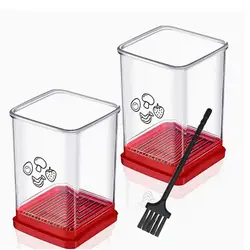 Fruit Speed Cup Slicer & Push Plate (2pcs with  brush)