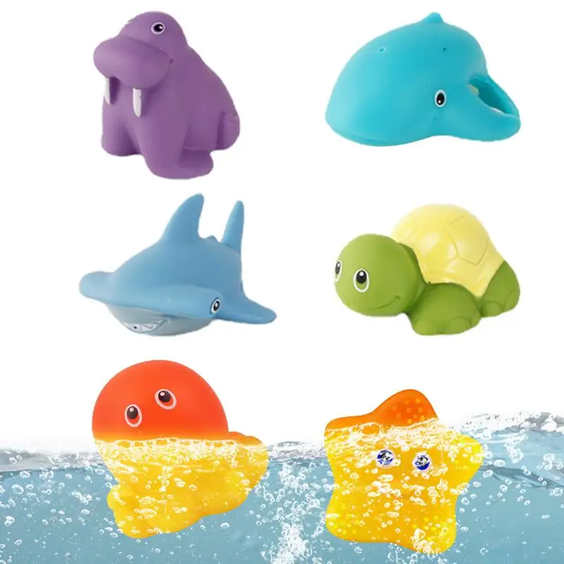 

Bath Toy 6Pcs Party Toy Kids Bath Toys No Hole Bath Toys Floating Toy Learning Toys Teaching Education Fun Bath Toys Gifts For