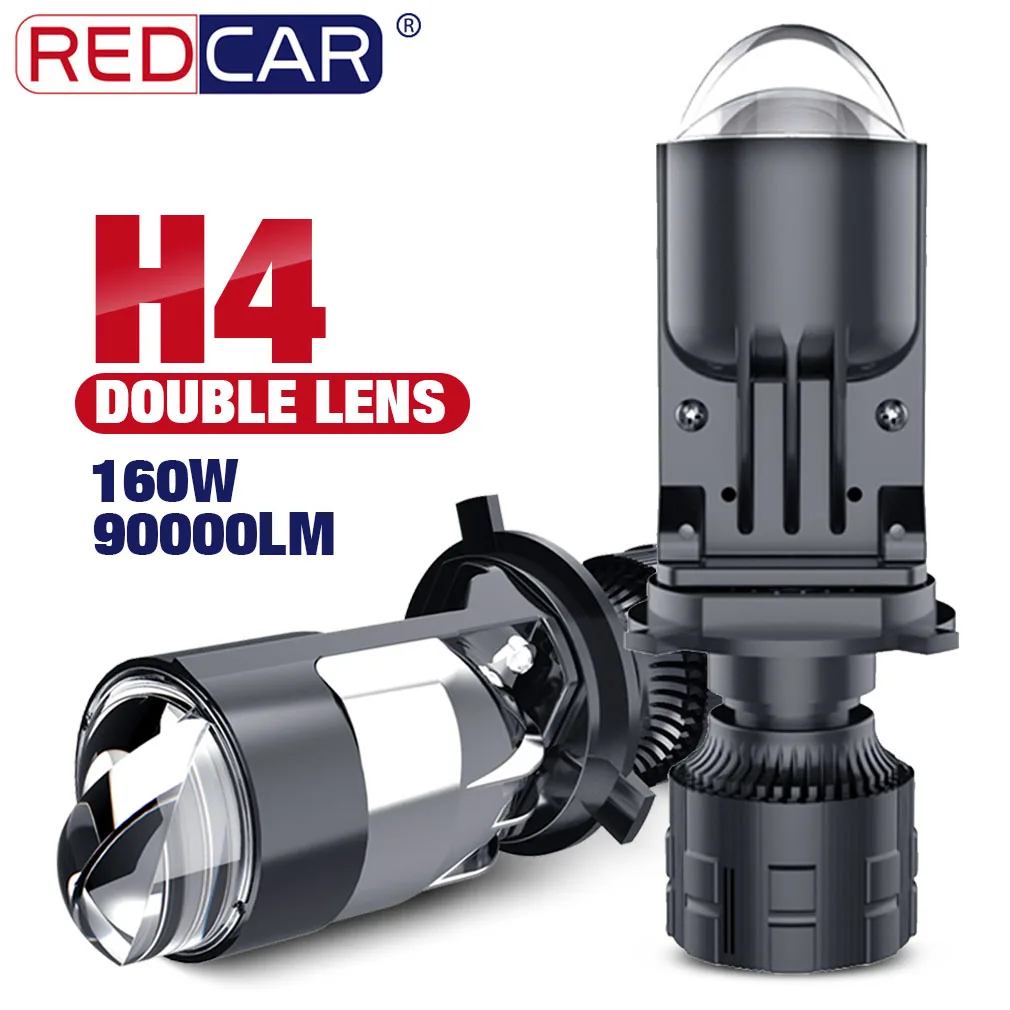 160W 90000LM Auto Lamp Mini Lens LED H4 9003 HIB2 Bulbs Headlight Car
