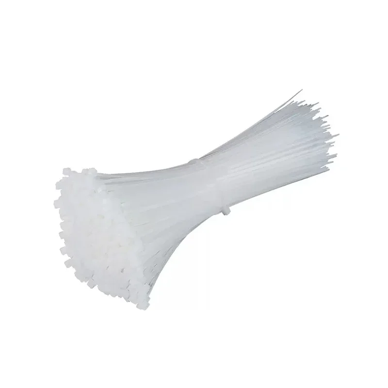Self-locking plastic nylon tie 500/250Pcs 250mm White Zip wraps strap 500mm nylon cable tie set fastening ring Loop Wire Wrap