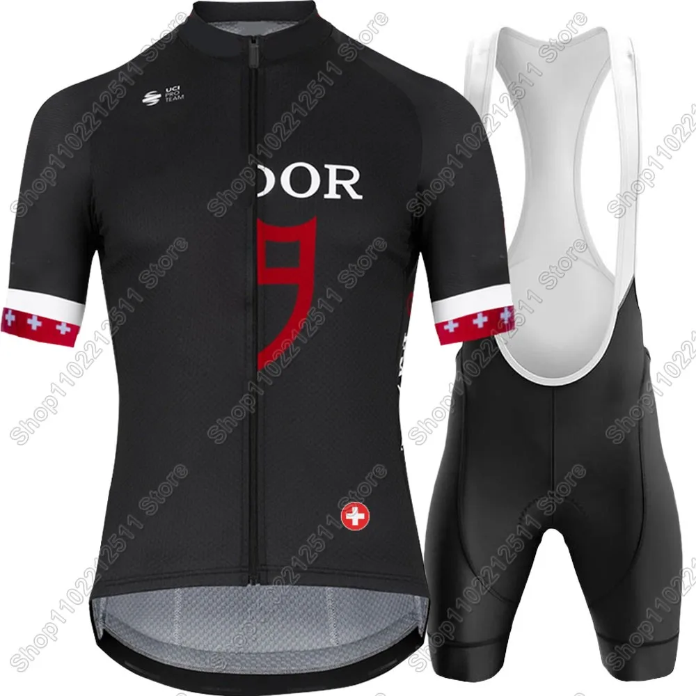 Swiss Tudorful Team Cycling Jersey Set Bicycle Clothing Summer Road Bike Shirts Suit Bicycle Bib Shorts MTB