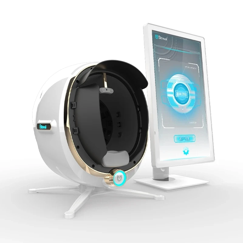 Facial Skin Analyzer 3D Skin Scanner Care Facial Analyzer Monitor Machine Magic Mirror Portable Testing English Detector Face Camera Test Analysis