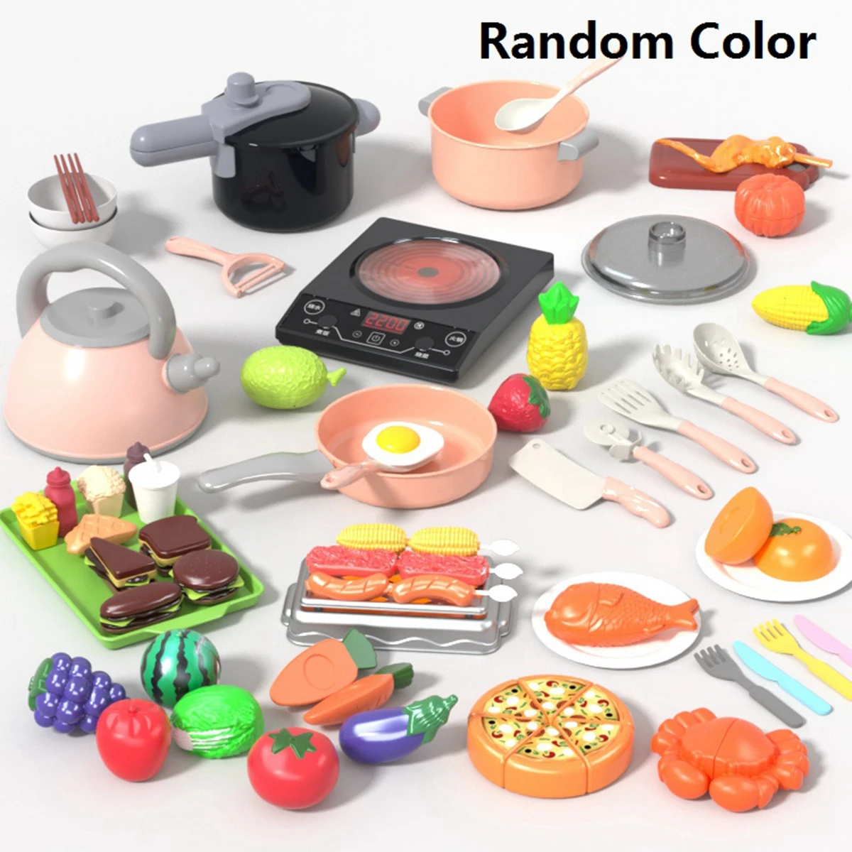 Kitchen toys Kids Kitchen Toy Accessories Pretend Cooking Playset Play Pots and Pans Utensils Cookware Toys Play Food Set Toy Veget