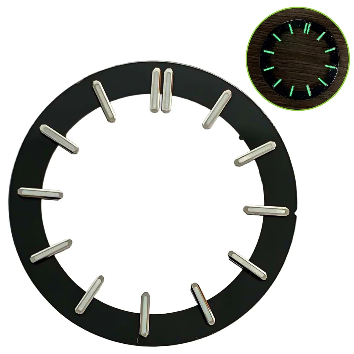 Transparent 31.8MM Green Luminous Watch Dial Accessory
