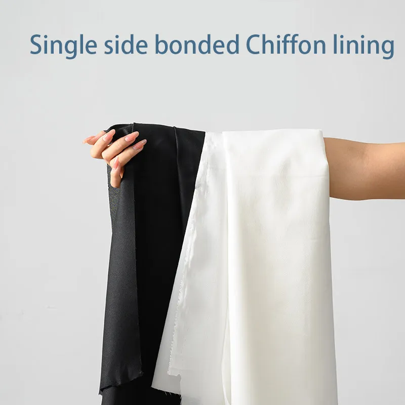 Black And White Single-sided Interlining Adhesive Fabric Soft Chiffon Lining DIY Clothes Iron On Sewing Accessorie