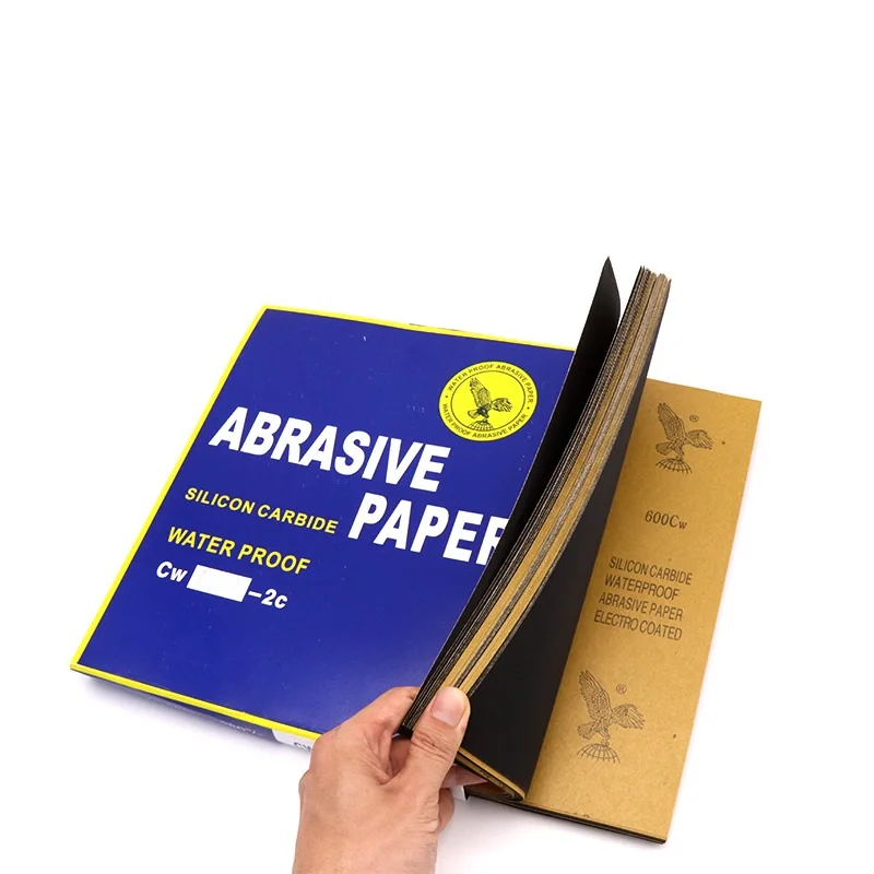 Uxcell 600 Grits Waterproof Sandpaper Wet Dry Sand Paper Silicone Grey 10pcs