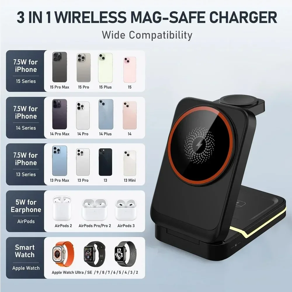 Magnetic Foldable Wireless Charger