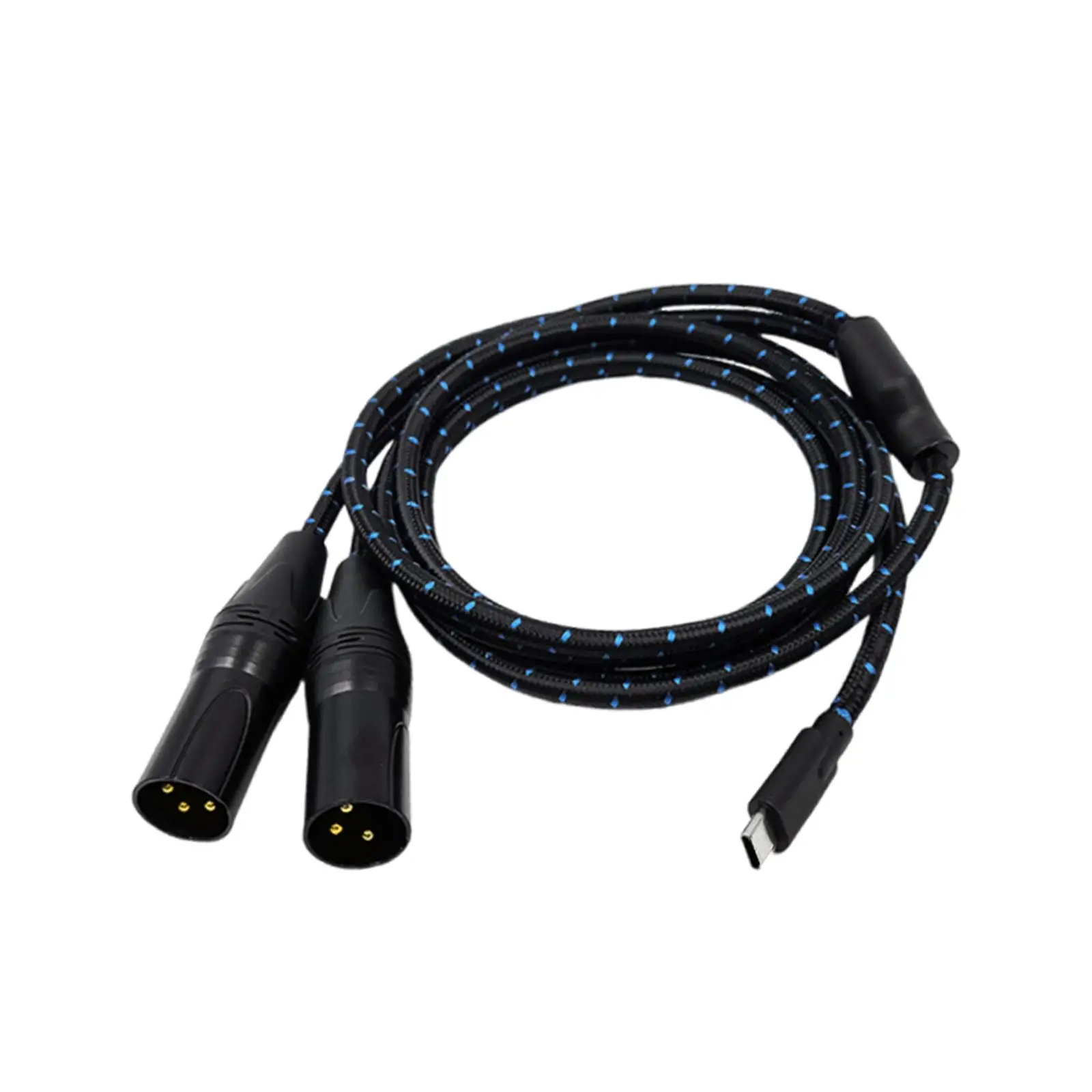 Type C to 2 XLR Male Cable 2M/ 6.6ft for Connecting Mobile Phone Laptops