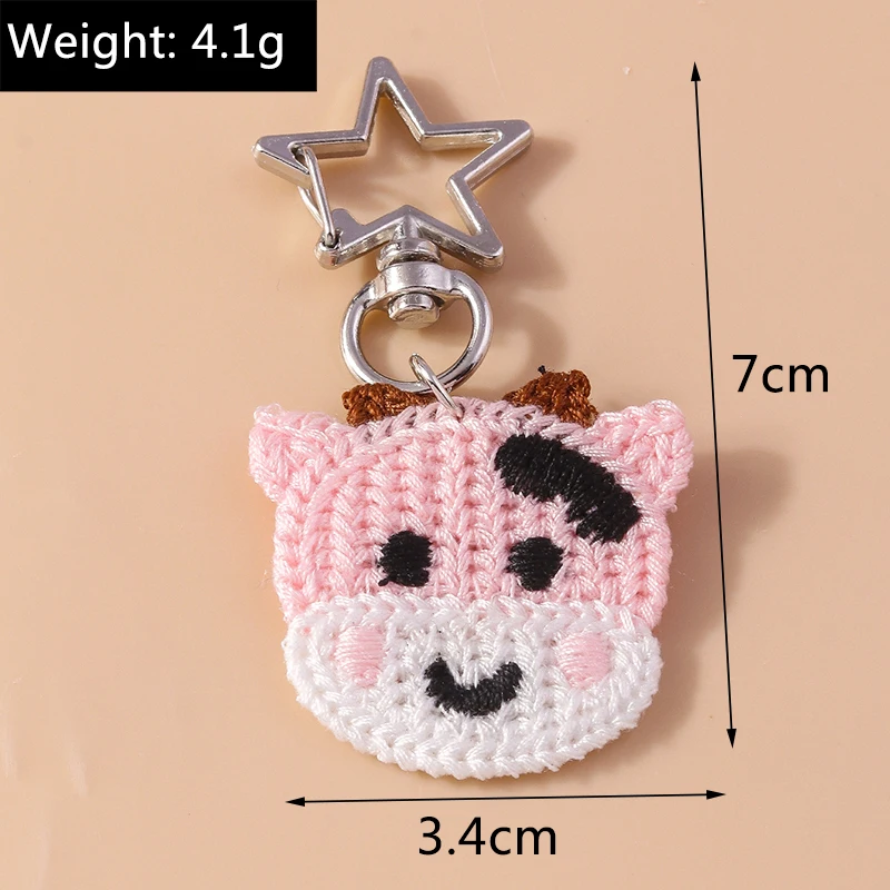 Neue handgemachte gestrickte Blume Schlüssel bund gehäkelt Liebe Herz Schlüssel ring Anhänger für Auto Schlüssel halter Handtasche Dekor Schmuck Geschenke – Detail 7
