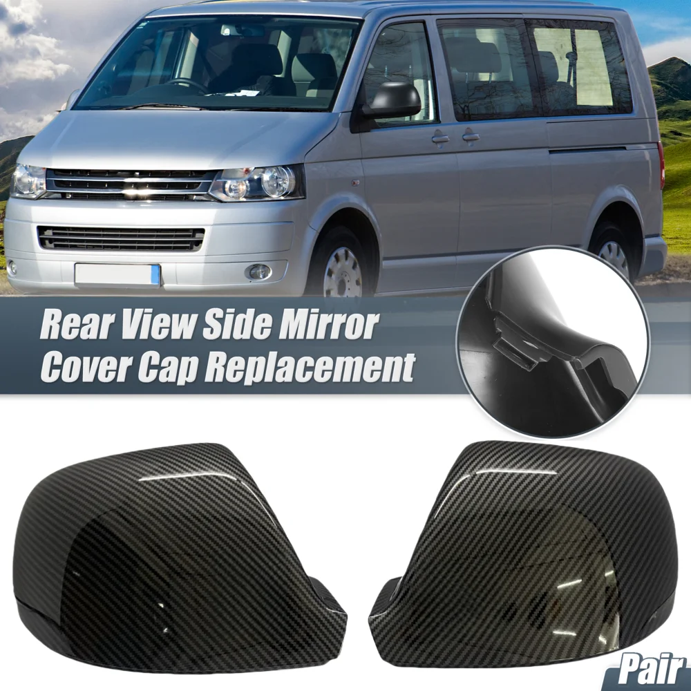 PYPFQUMQGR Voor Vw Voor Transporter T5 T5.1 2010-2015 T6 2016-2019 Achteruitkijkspiegel Cover Side Wing Spiegel Cap Glanzend Wit Trim Fit Vervangingshoezen Voor Autospiegels(1 Pair
