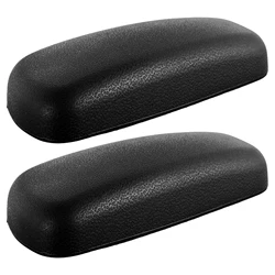 Set of 2 Soft Leather Car Armrest and Elbow Cushions - Universal Fit for Enhanced Comfort (Black)
