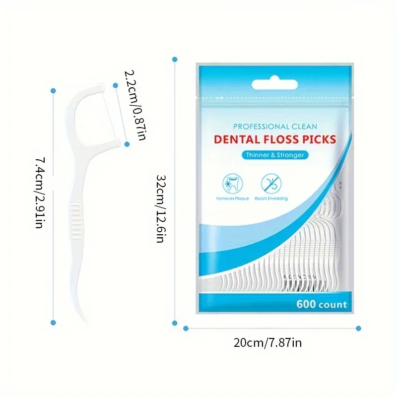 30/100/300/600PCS Floss Family Pack Ultra-fine Toothpick Disposable Flat Floss Portable Flossing Double Head Use Oral Hygiene disposable toothpick floss
