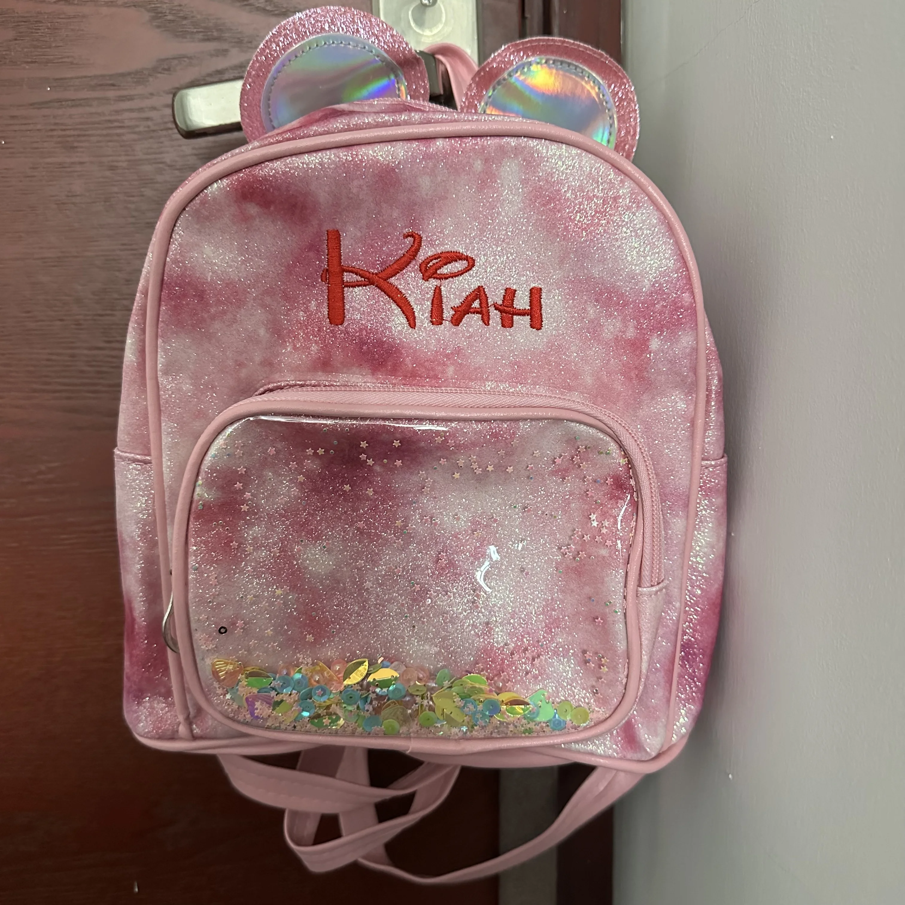 

New Arrival Personalized Name Starry Sky Backpacks Student's Cartoon Quicksand Girls Backpack Casual Kindergarten Schoolbags