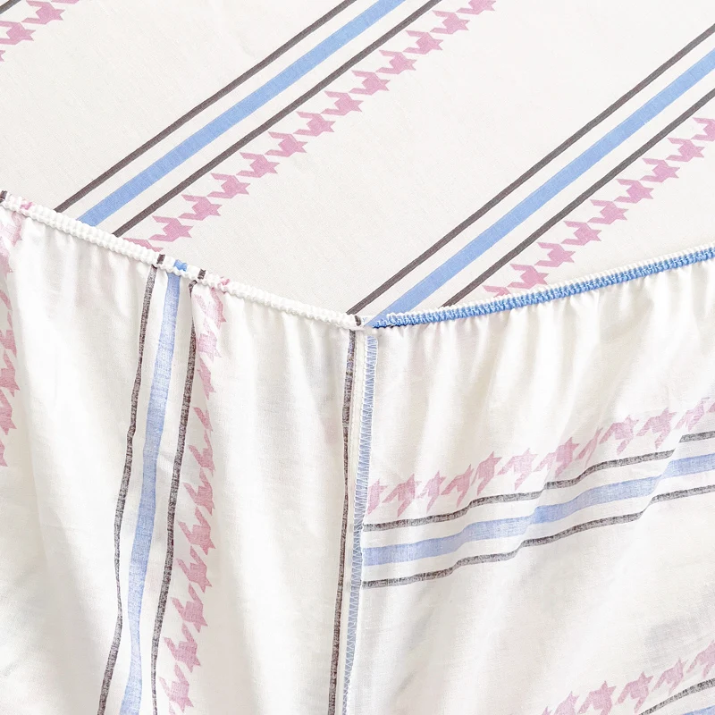 Cotton Printed Cartoon Item Sheet Protector Soft and Comfortable Mattress Cover 360 Degree Wrap with Elastic Bed Hat 180 200x220 5