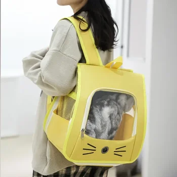 Sac de Transport pour animaux de compagnie, sac à dos pour chat, sac à bandoulière Portable respirant pour l&rsquo;extérieur, pour petits chiens et chats