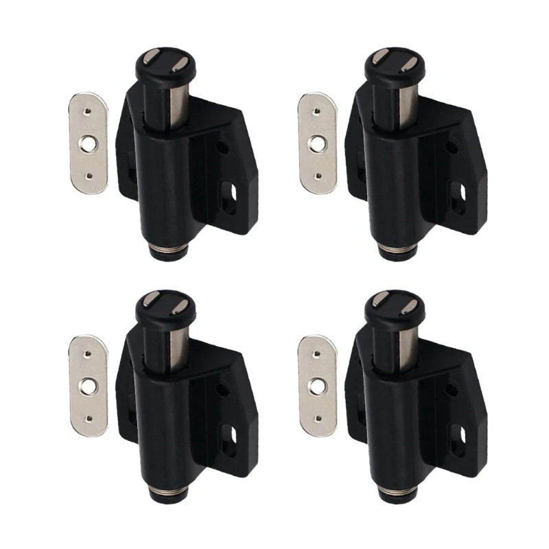 Magnetic Door Catch Push Open Magnetic Touch Latchs Plastic Soft Close Strong Spring Loaded Closure Pack